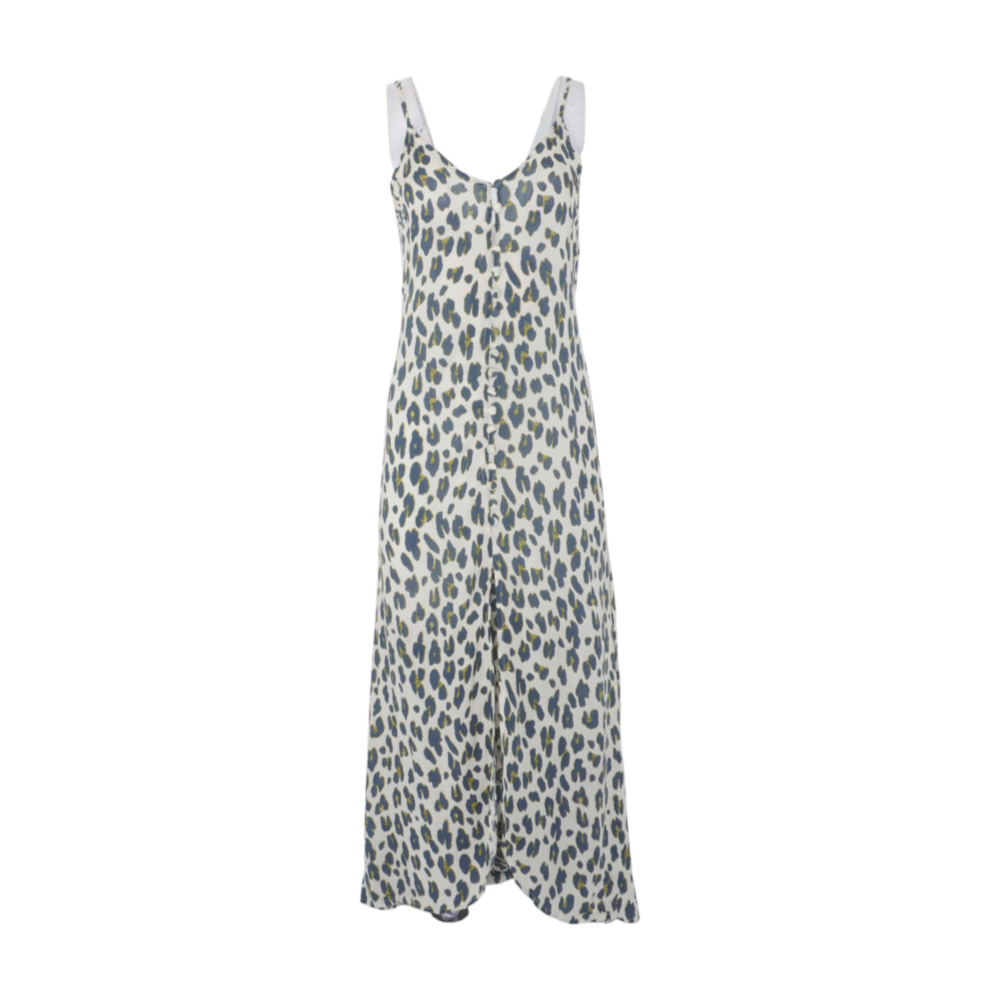 Beige Animal Print Maxi Dress