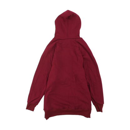 Red Solid Hoodie Pullover
