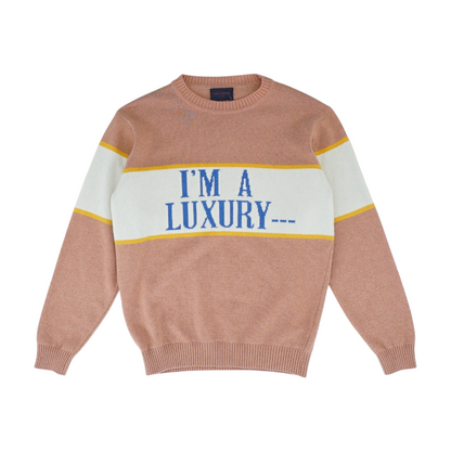 Pink Color Block Pullover Sweater