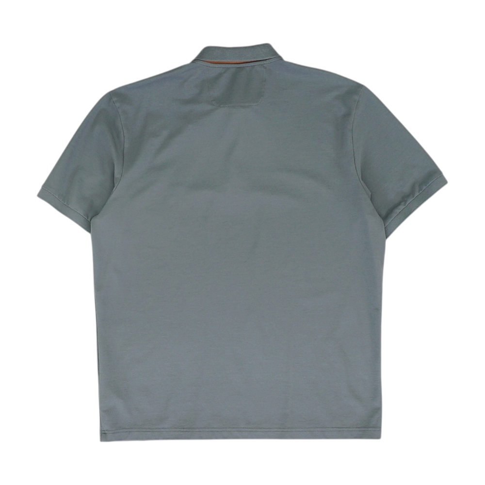 Gray Solid Short Sleeve Polo