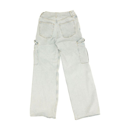 Blue High Rise Wide Leg Jeans