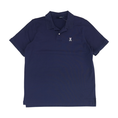 Navy Solid Short Sleeve Polo
