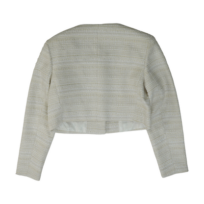 Beige Striped Blazer