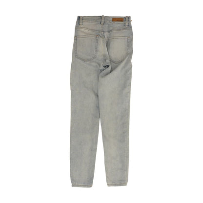 Blue Solid High Rise Skinny Leg Jeans