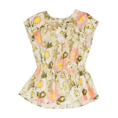 Beige Floral Blouse