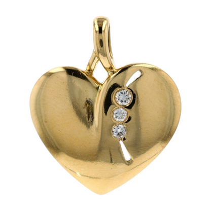 18K Yellow Gold Diamond Pendant