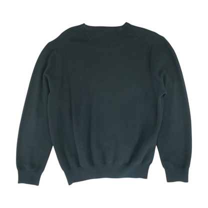 Black Solid Pullover Sweater