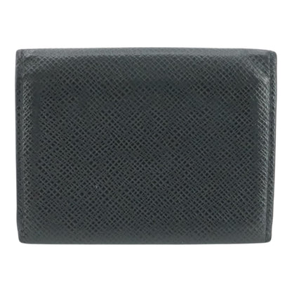 Black Taiga Leather Business Card Holder