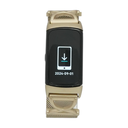 26mm Charge 6 Black Smartwatch Gold Band Small