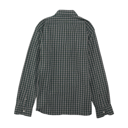 Green Check Long Sleeve Button Down
