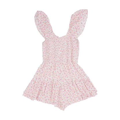 Pink Floral Romper