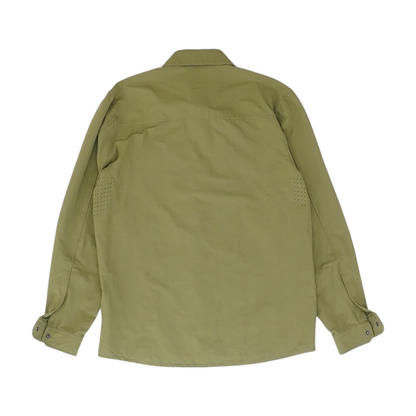 Olive Solid Long Sleeve Button Down