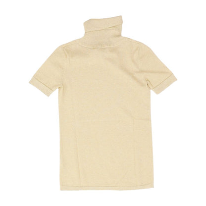Gold Solid Turtleneck Sweater