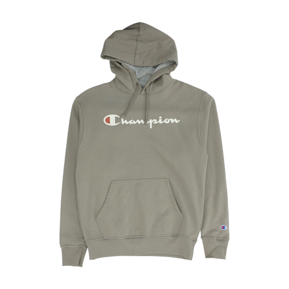 Gray Solid Hoodie Pullover
