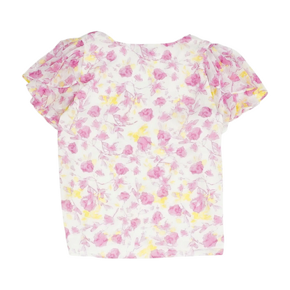 White Floral Blouse