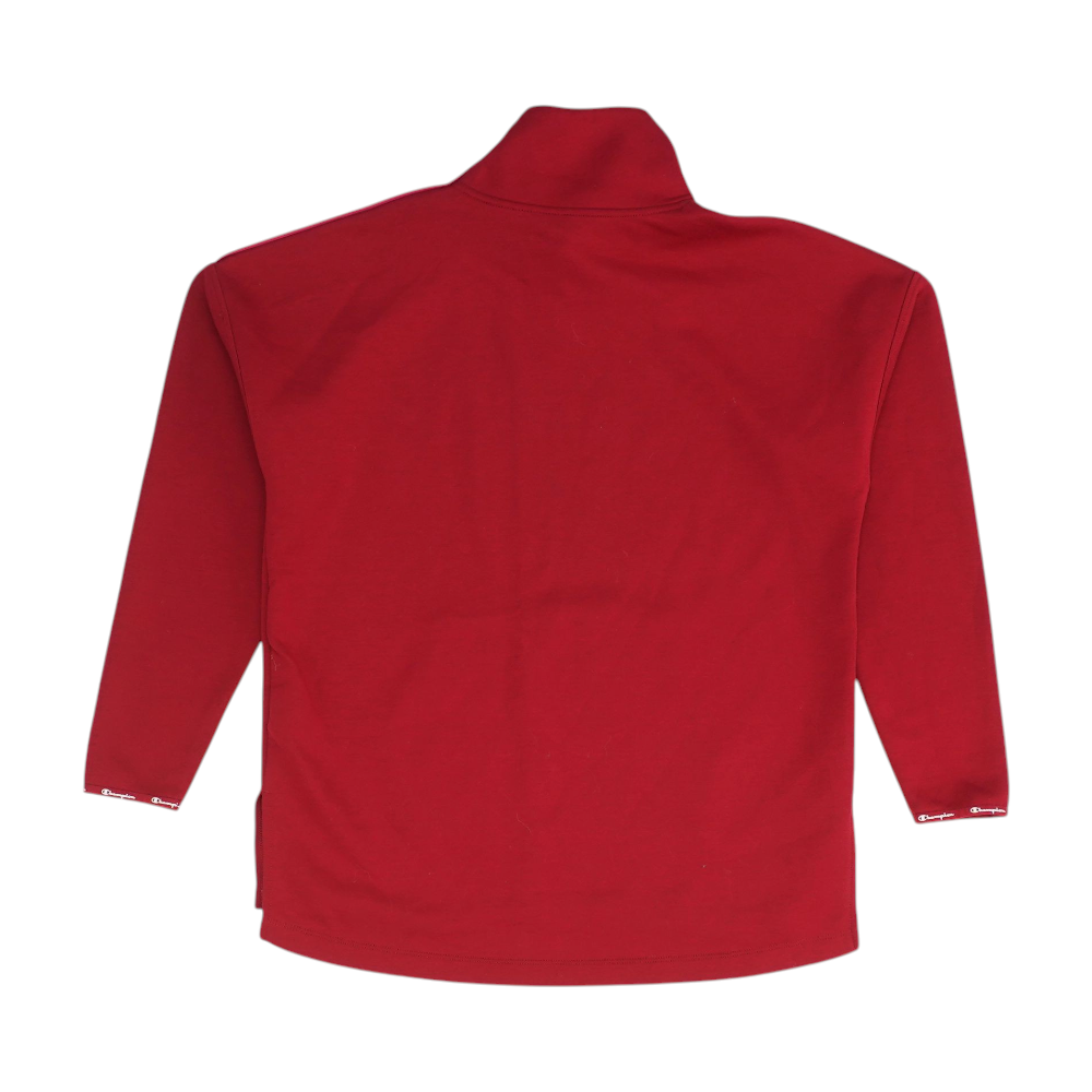 Red Solid Sweatshirt Pullover