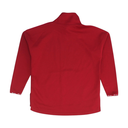 Red Solid Sweatshirt Pullover