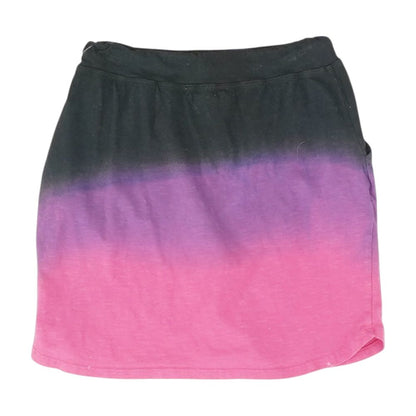 Purple Color Block Midi Skirt