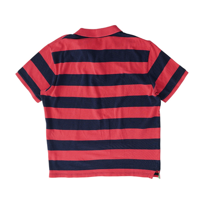 Pink Striped Short Sleeve Polo