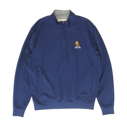 Blue Solid 1/4 Zip