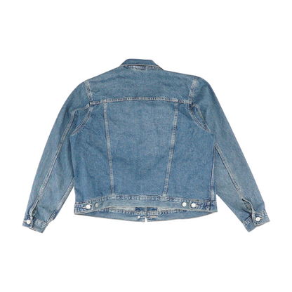 Blue Solid Denim Jacket