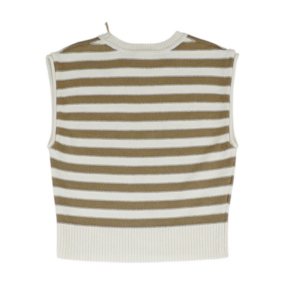 Brown Striped Pullover Sweater