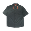 Black Solid Short Sleeve Button Down