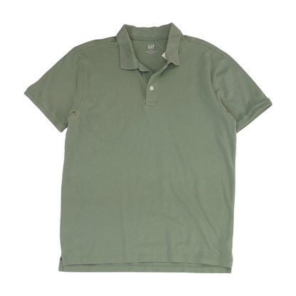 Green Solid Short Sleeve Polo