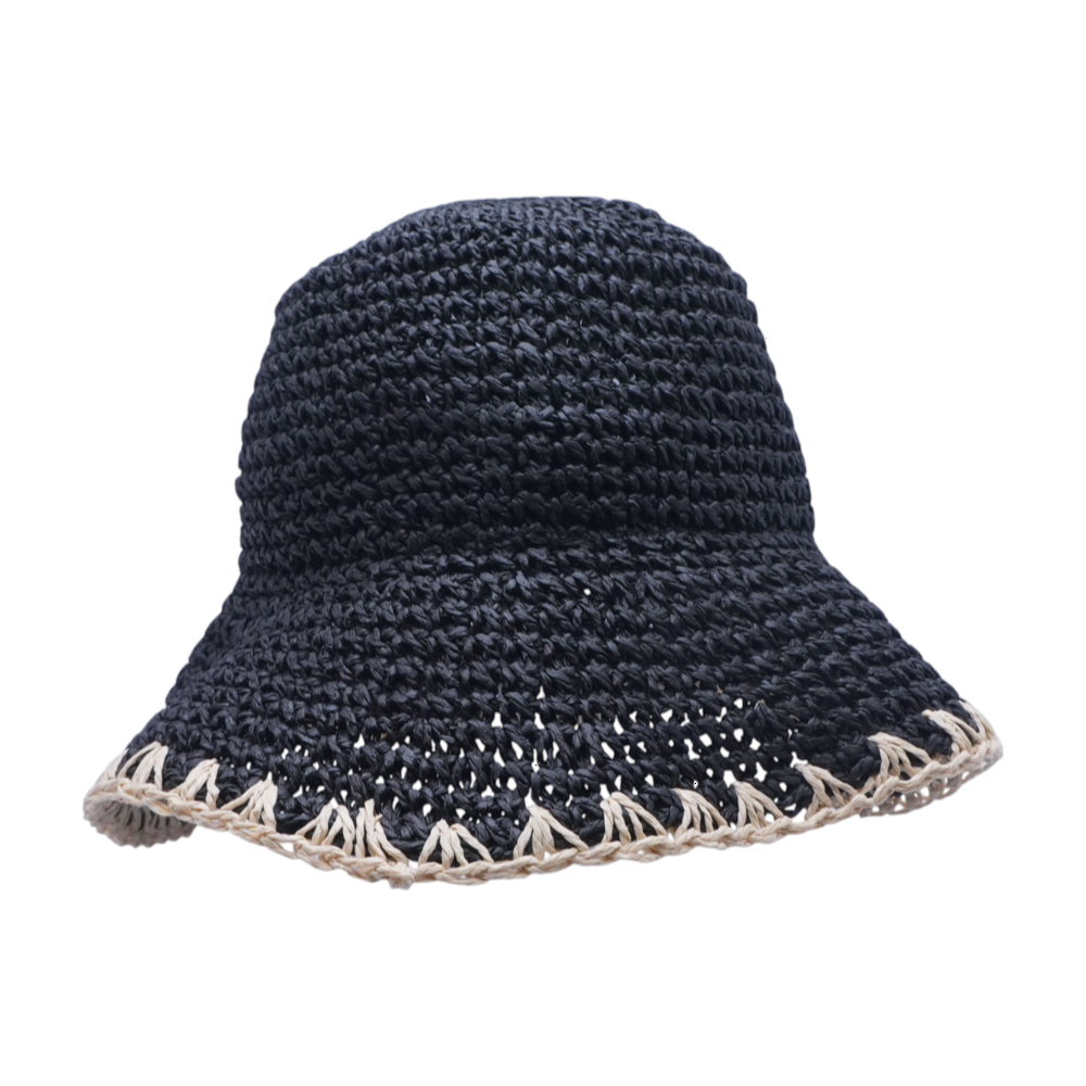 INC International Concepts Black Sun / Beach Hat – Image 1