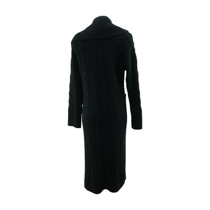 Black Solid Topcoat Coat
