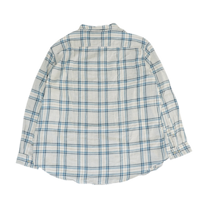 Blue Big & Tall Plaid Flannel Button Down