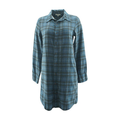 Blue Plaid Mini Dress