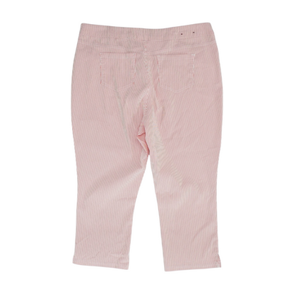 Pink Striped Chino Capris