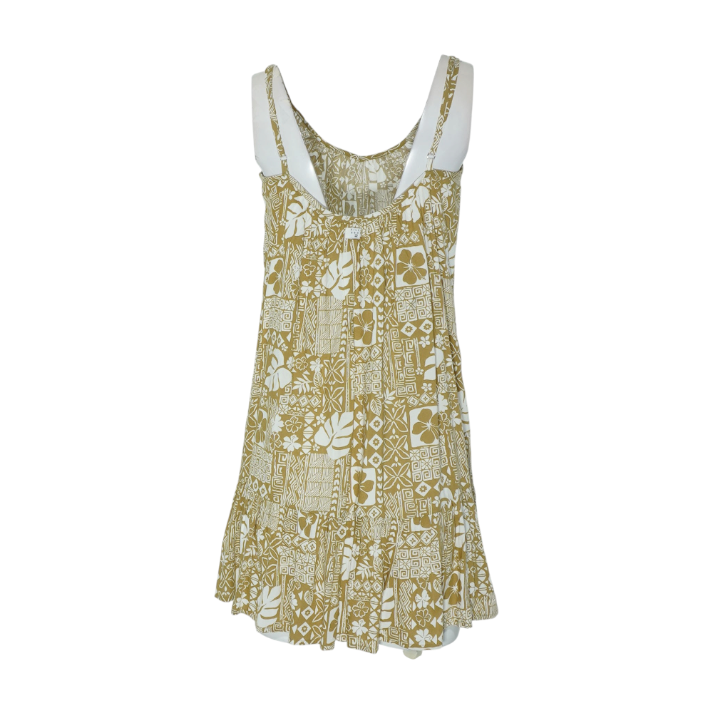 graphic mini dress Tan Graphic Mini Dress