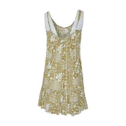 Tan Graphic Mini Dress