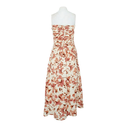 Beige Print Midi Dress