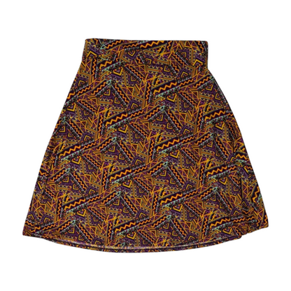 Multi Abstract Midi Skirt