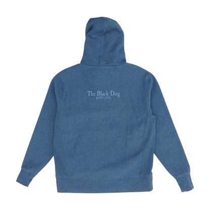 Blue Solid Hoodie Pullover