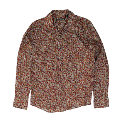 Rust Floral Long Sleeve Button Down