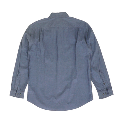 Navy Solid Long Sleeve Button Down