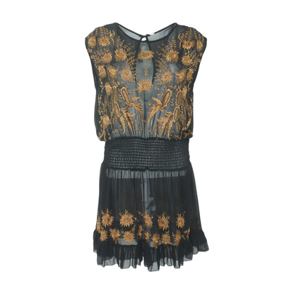 Black Floral Midi Dress