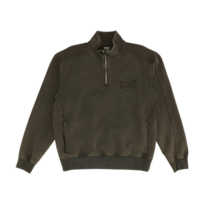 Gray Solid 1/4 Zip Pullover