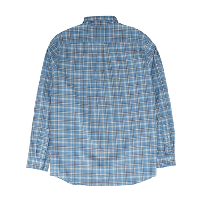 Blue Plaid Long Sleeve Button Down