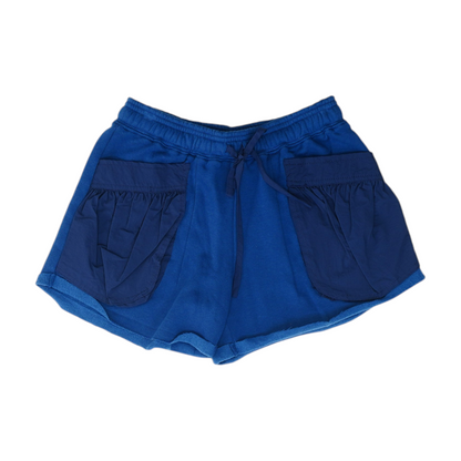 Blue Solid Active Shorts