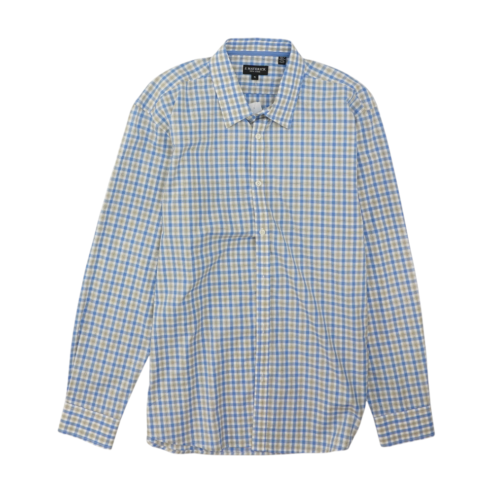 Blue Plaid Long Sleeve Button Down