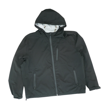 Black Solid Rain Jacket