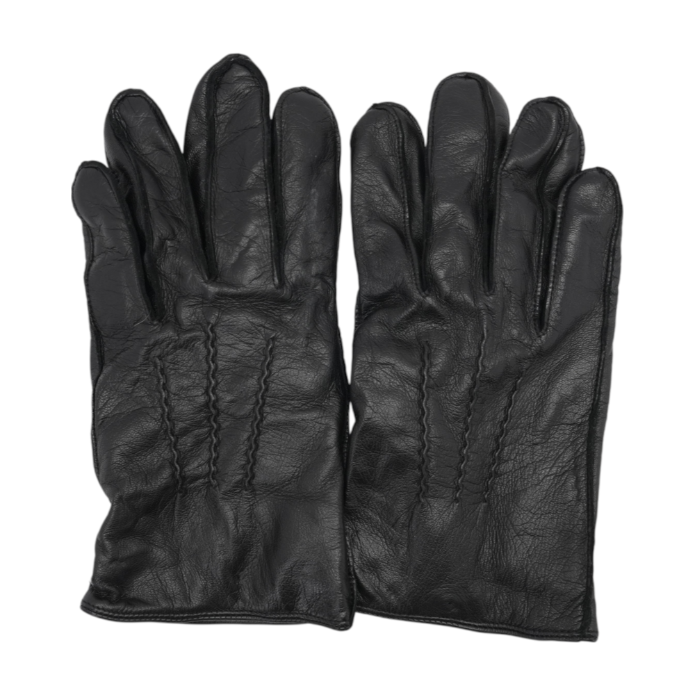 Black Leather Gloves