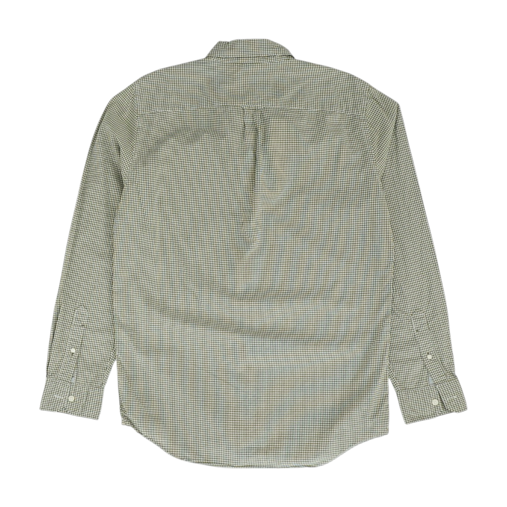 Green Check Long Sleeve Button Down