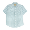 Blue Plaid Short Sleeve Button Down