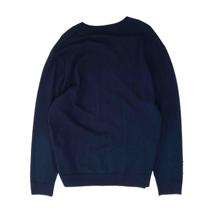 Navy Solid Pullover Sweater